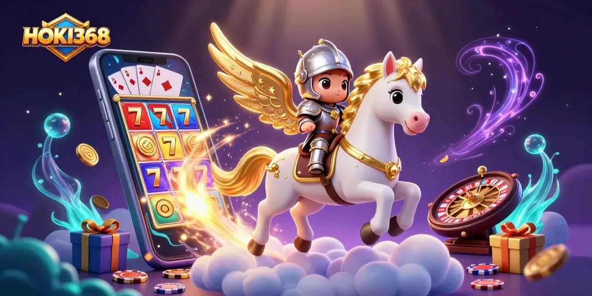 Play innovative slot games at HOKI368 with a magical 3D illustration of luck and excitement.