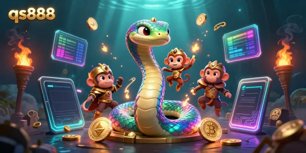 Experience thrilling adventures with qs888 in a vibrant 3D casino world filled with colorful characters.