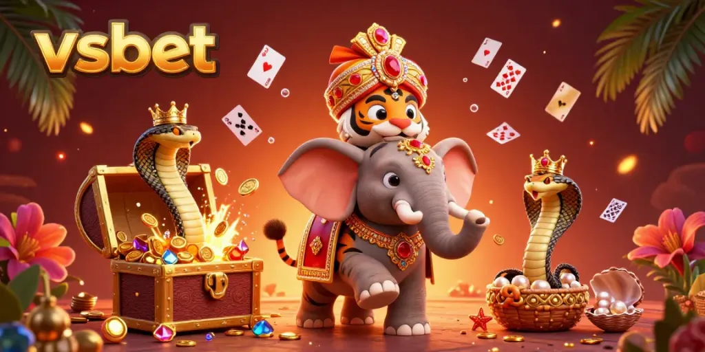 Experience exciting gameplay with VSBET's vibrant underwater casino featuring majestic characters.