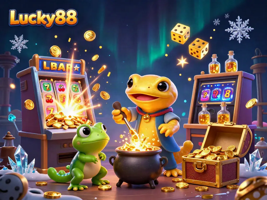 Spin and win at Lucky88 with the golden alchemist, jackpot slots, and treasure adventures!