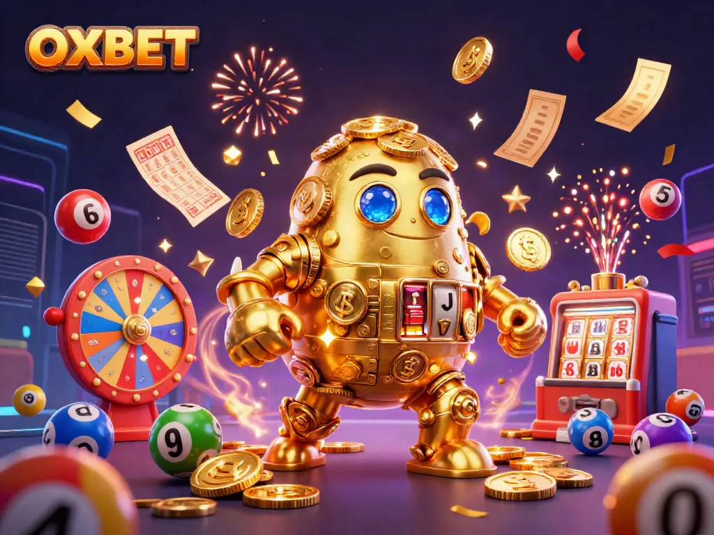 Join the excitement at OXBET with vibrant casino games and thrilling lottery balls in motion.