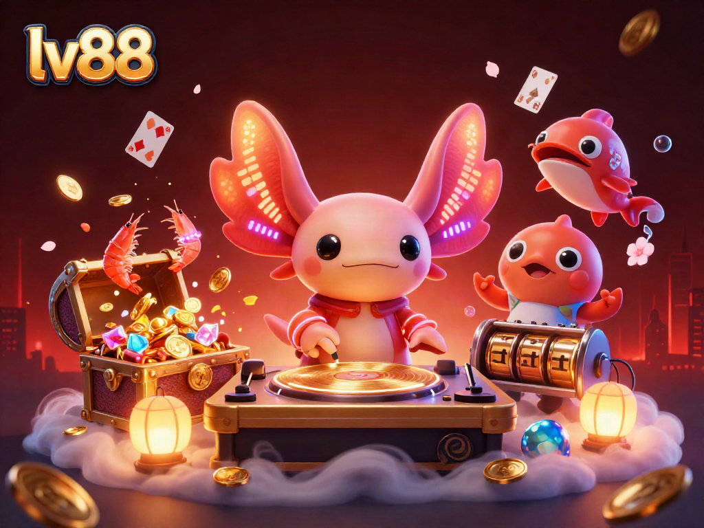 Experience thrilling gaming action at lv88 with vibrant underwater characters and casino elements.