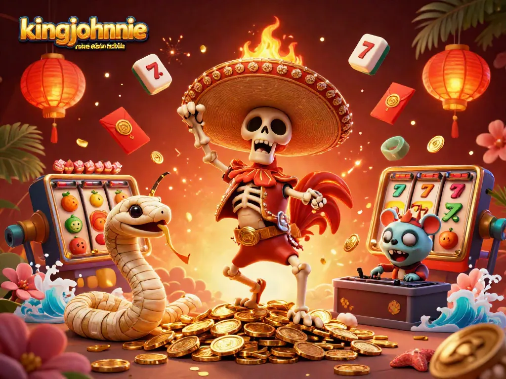 Win big with kingjohnnie online casino mobile as a skeleton mariachi dances on coins.