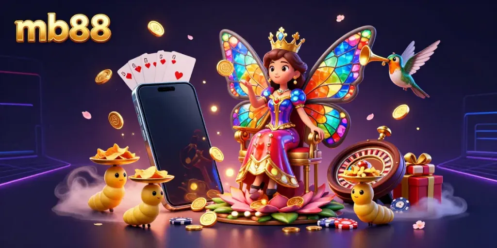 Play exciting slot games on mb88 with vibrant characters and dazzling casino elements.