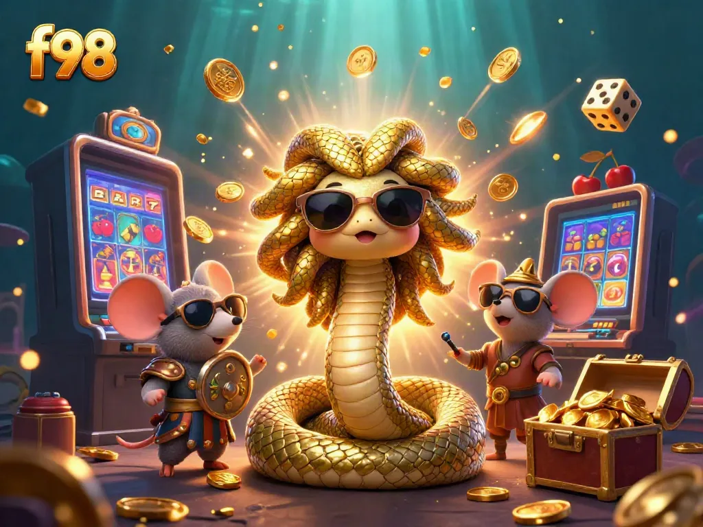 Experience the thrill of f98 casino with Medusa, a warrior mouse, and exciting gambling elements.