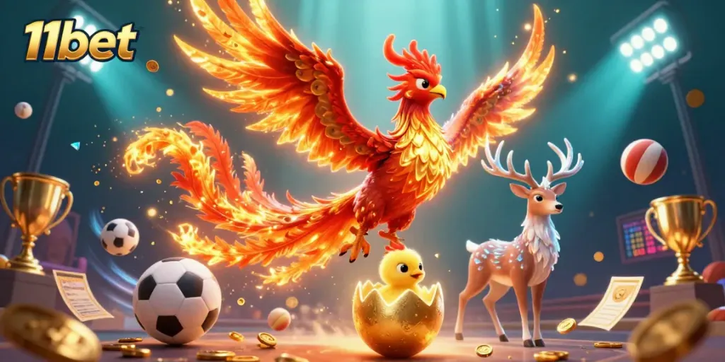 Engage with thrilling 11bet casino adventures, featuring dynamic phoenix characters and vibrant gaming elements.